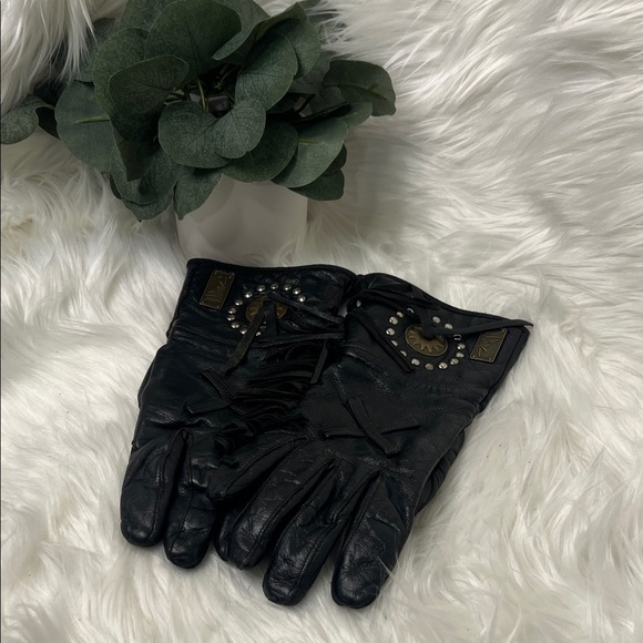 Harley-Davidson Accessories - Harley-Davidson WillieG  Black Leather Studded Riding Gloves